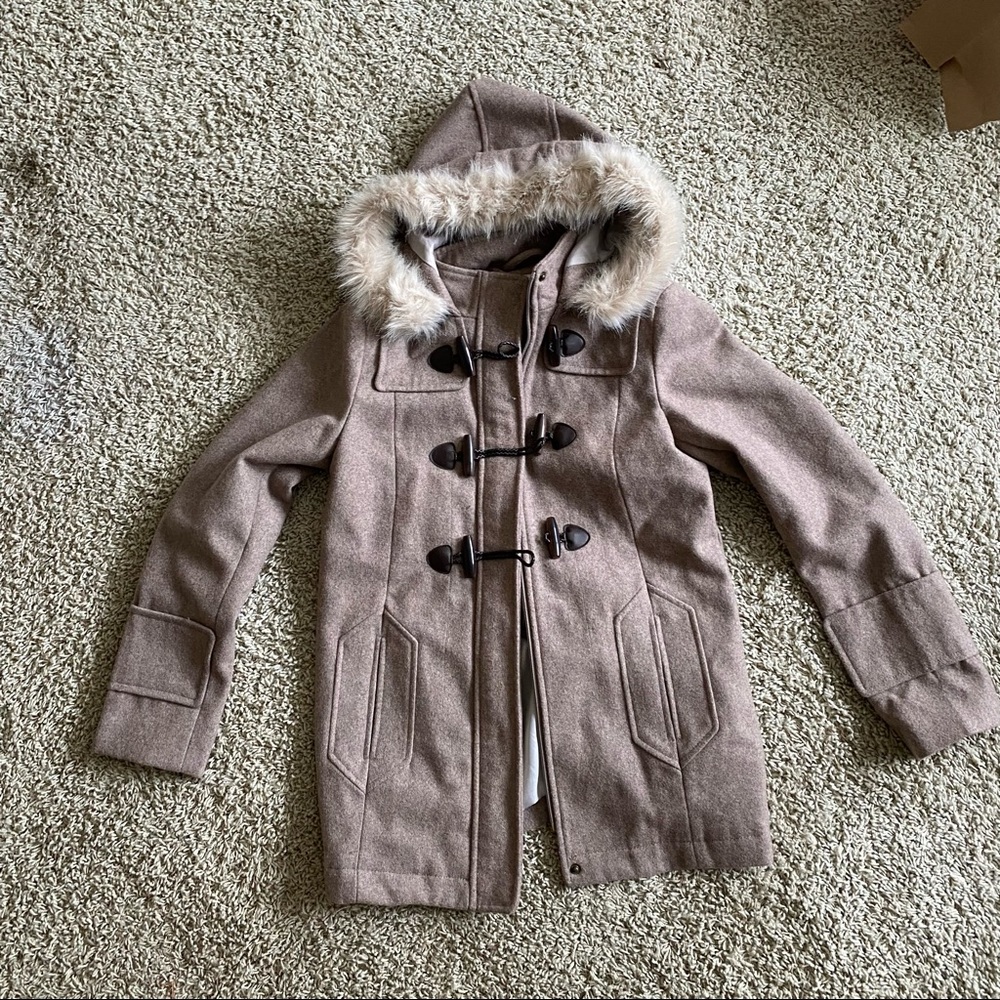 Winter coat with fur hood